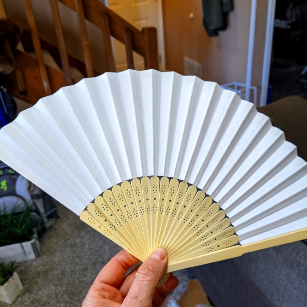 Bridal baby wedding shower favor fans